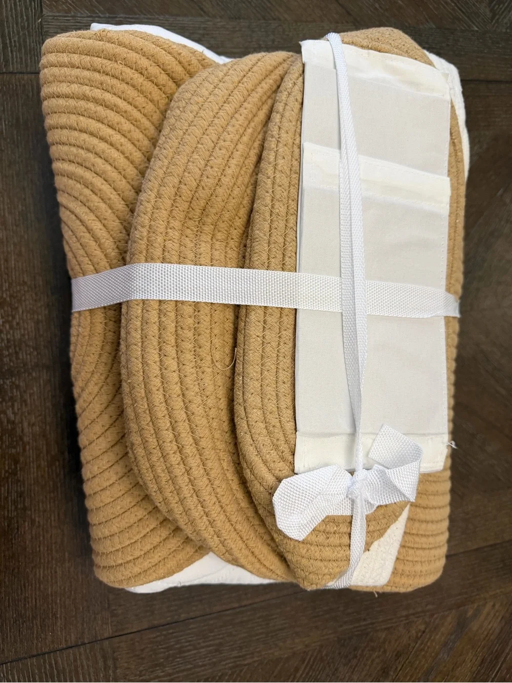 Cream and Tan Quilted Baby Changing Basket - Soft Quilted Moses Basket